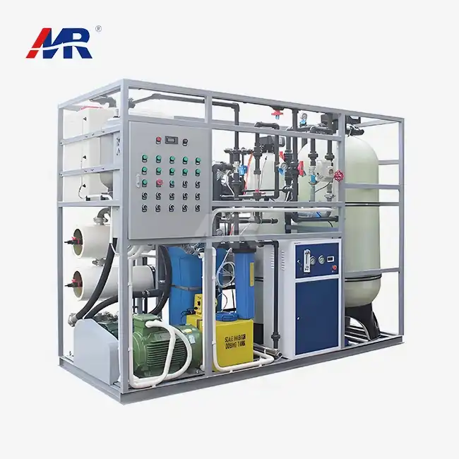 How efficient is a modern seawater desalination machine?